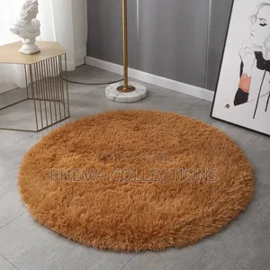 100cm Round Shape Fluffy Fur Rug