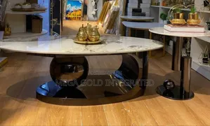 Marble Center Table and Stool