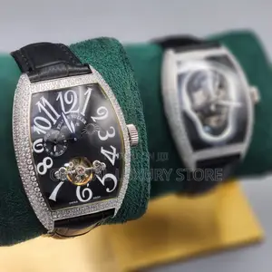 Franck Muller Quality Automatic Engine Genuine Leather Wristwatch