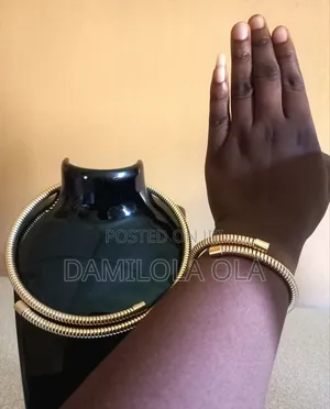 Gold-Plated Bangle and Necklace Set