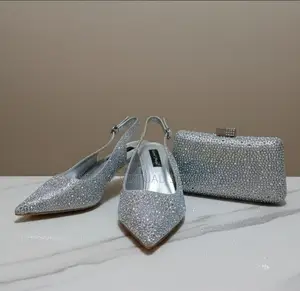 Silver Shoe and Purse