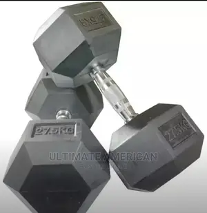 Brand New 27.5kg Rubber Dumbbell