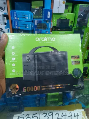Oraimo Power Box 600.6000mah 22.5w Power Bank.