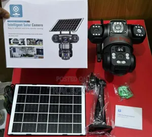 V380 Pro Ultra Hd Triple Lens PTZ Solar CCTV Camera