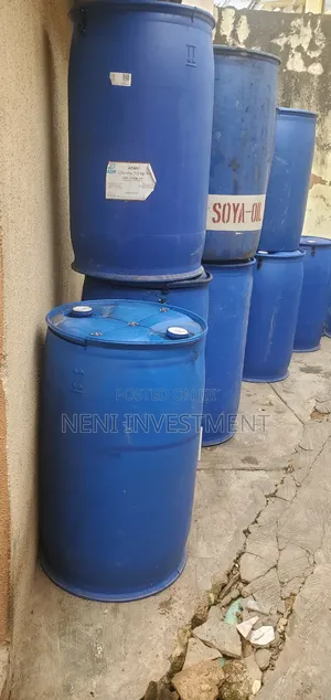 Blue Drum Garbage Bin