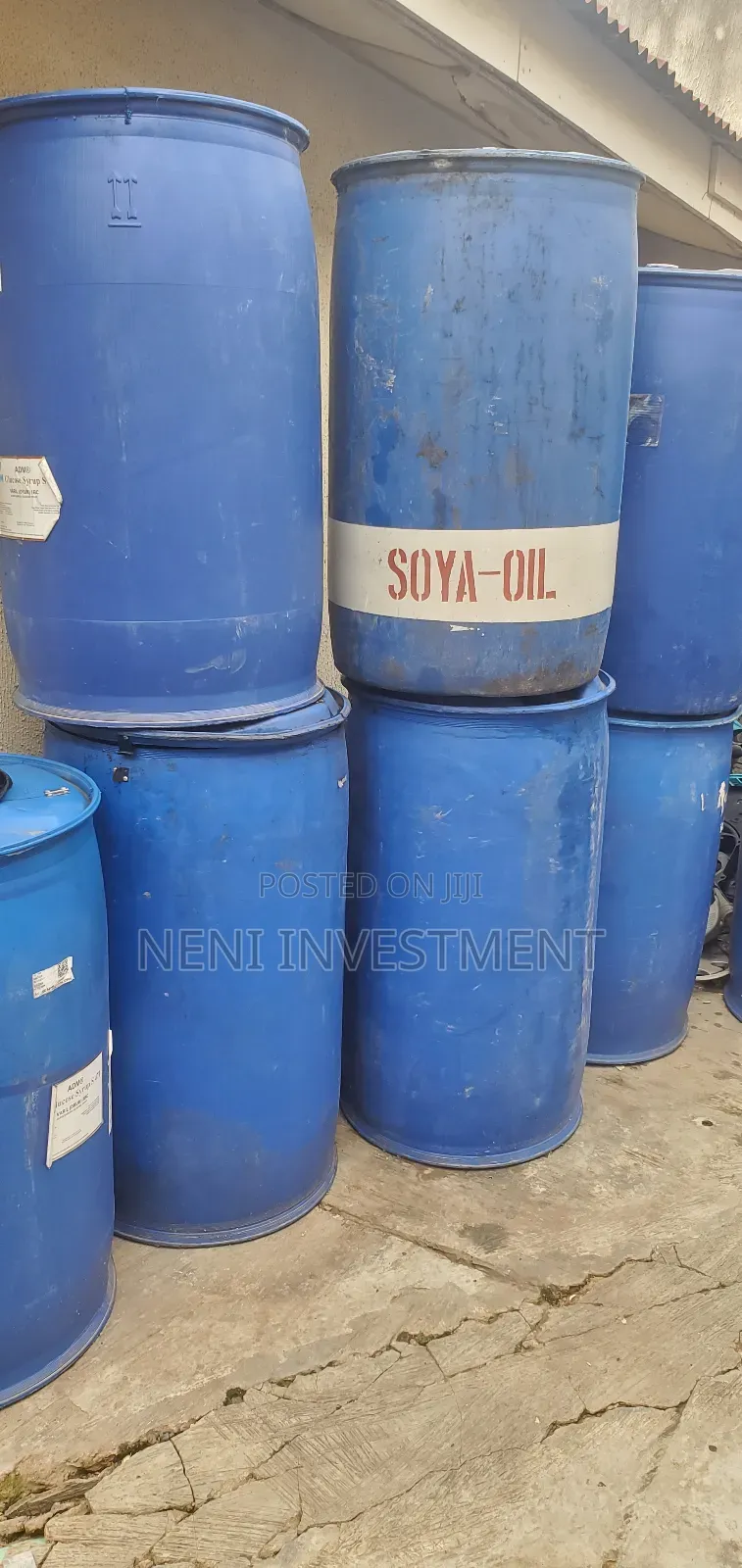 Blue Drum Garbage Bin