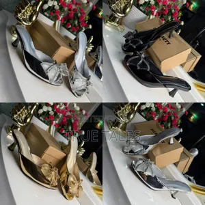 Glam Slippers Heels With Bow Decoration. Size 38-46. #Ogb