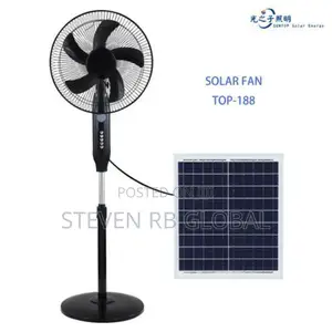 16-Inch Rechargeable Solar Fan + Solar Panel (Top-188)