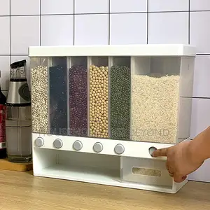 Six Section Dry Food Cereal Dispenser
