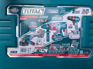 Total Cordless 3pcs Combo Kit – Hammer, Grinder Impact Drill 4.0ah×2