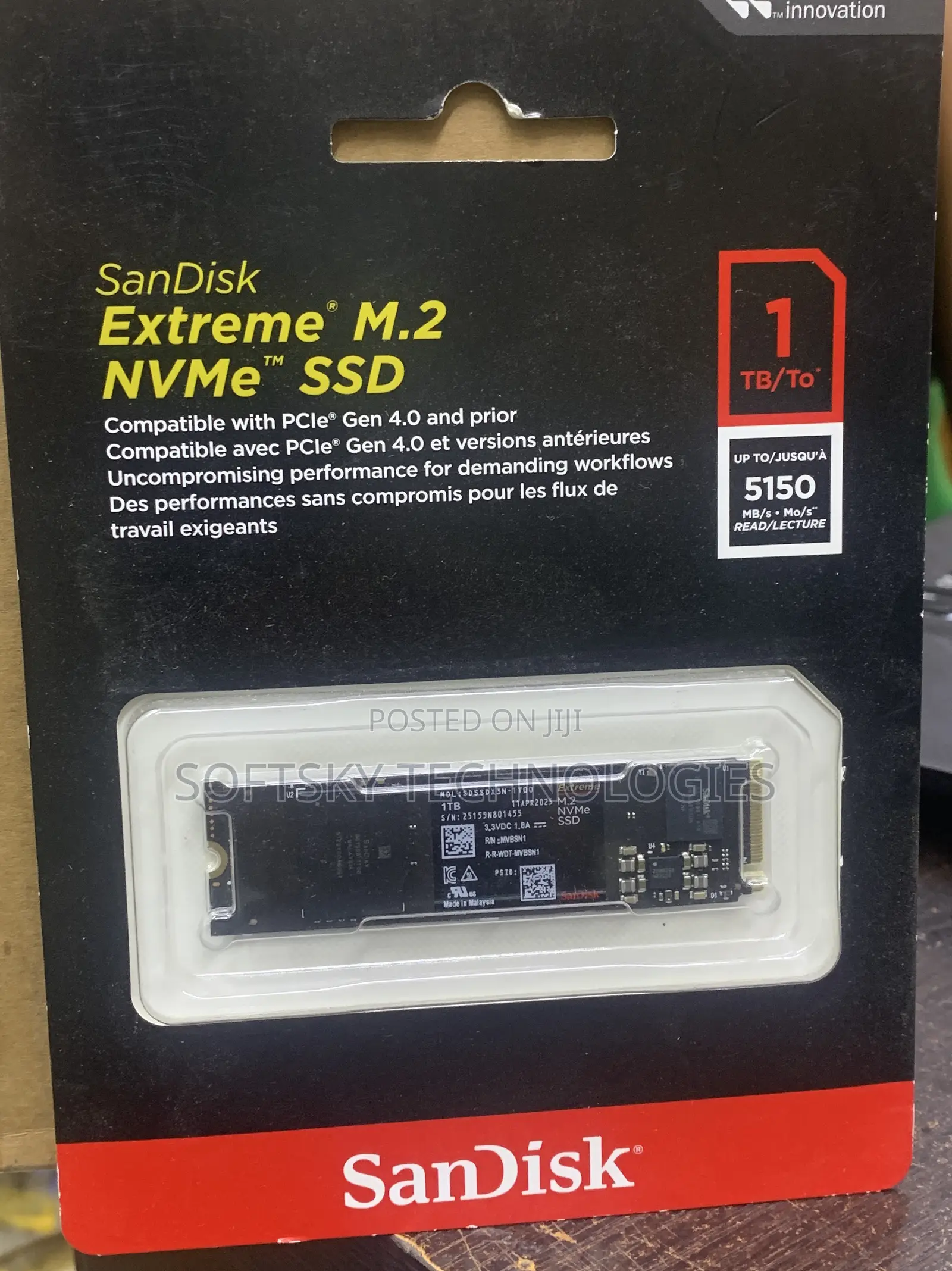 Sandisk Extreme M.2 Nvme SSD 1tb