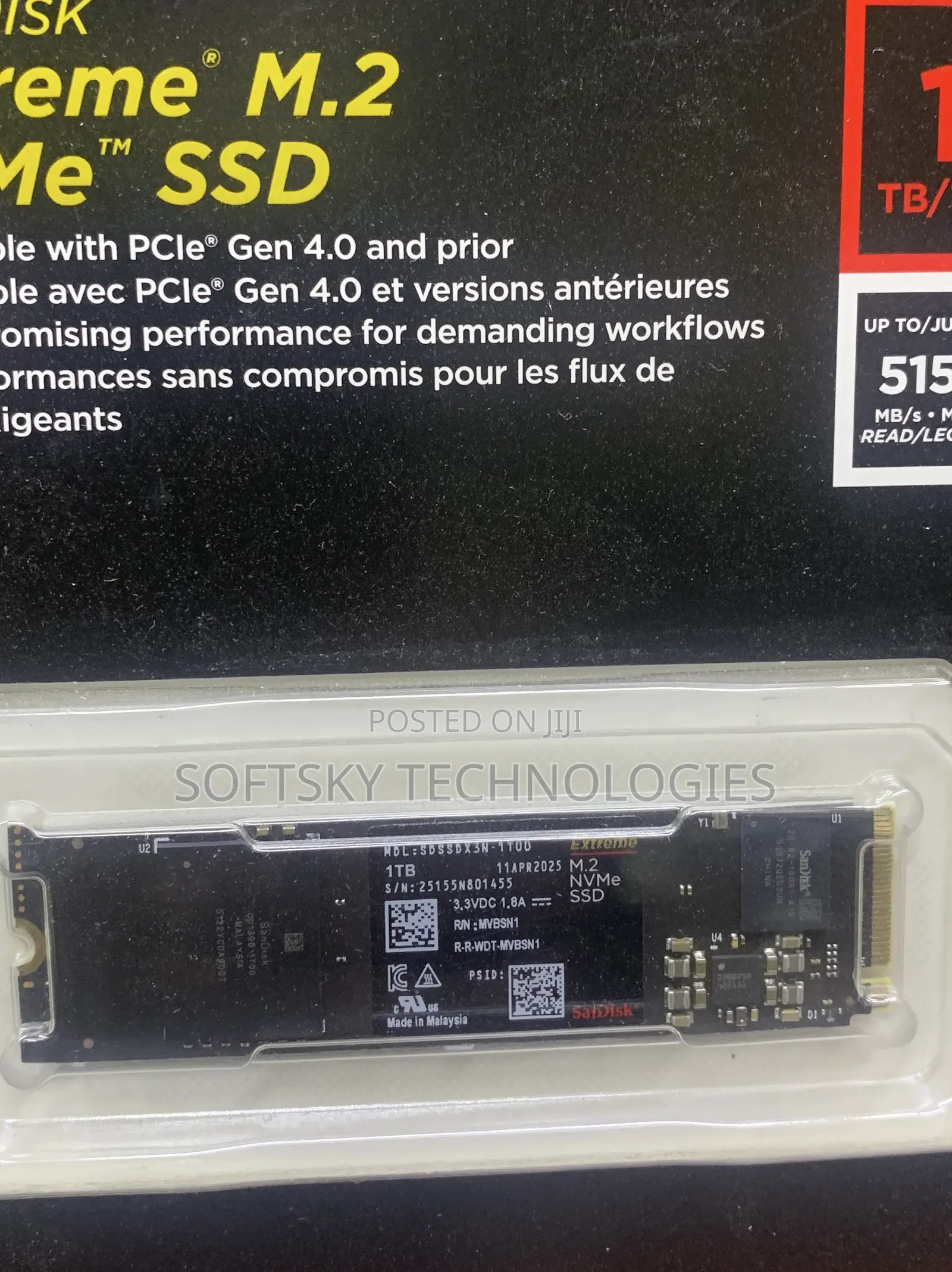 Sandisk Extreme M.2 Nvme SSD 1tb