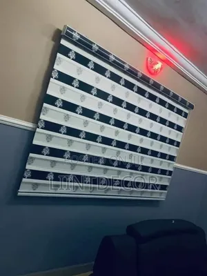 White and Black Day and Night Window Blinds