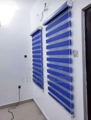 Beautiful Blue Day And Night Window Blinds