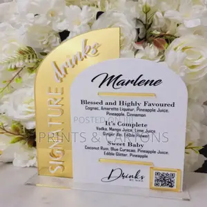 Branded Acrylic Tabletop Sign