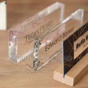 Custom Printed Acrylic Desk Sign for Offices