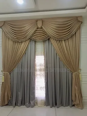 Turkish Curtains Dark Cream and Ash Colour