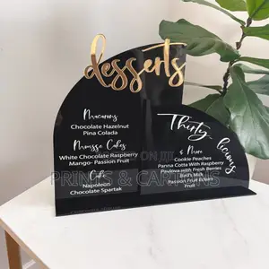 Events Acrylic Table Sign Branding