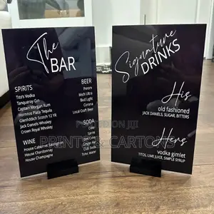 Stores Acrylic Table Signs Printing