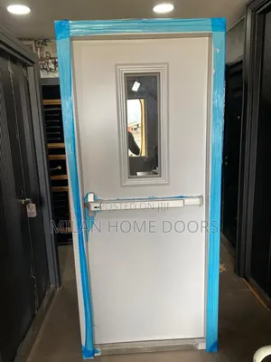 2.1m by 900m Emergency Fire Exit Security Door With Glass