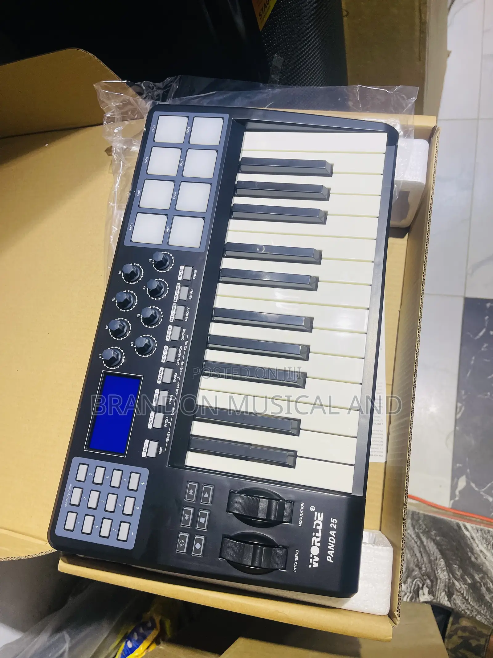 25 Keys Worlde Usb/Midi Controller Keyboard