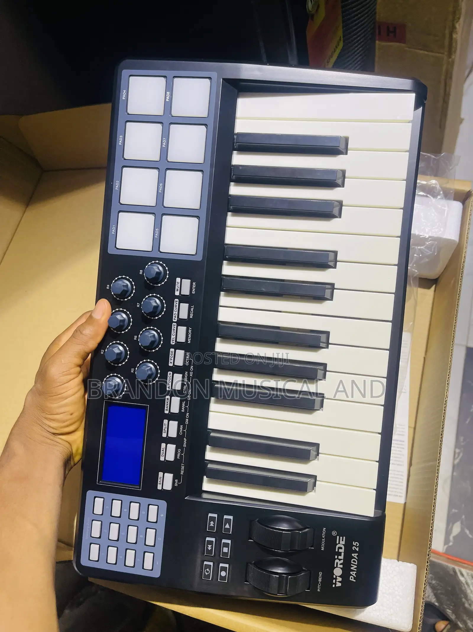 25 Keys Worlde Usb/Midi Controller Keyboard