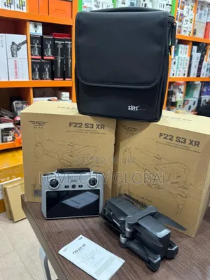 F22 S3 Xr Drone 3-axis Gimbal 6km Hd Gps Screen Remote 2 Battery.