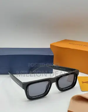 Luxury Ski Pattern Lv Men's Sunglasses Black