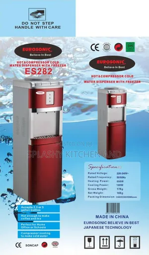 Eurosonic Water Dispenser With Fridge Es-282