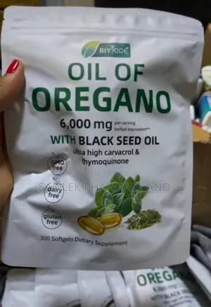 Biyode Oil Of Oregano With Black Seed Oil- 300 Softgels Plant-based