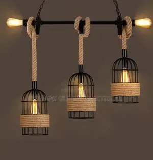 Vintage Hemp Rope Creative Industrial Pendant Chandelier
