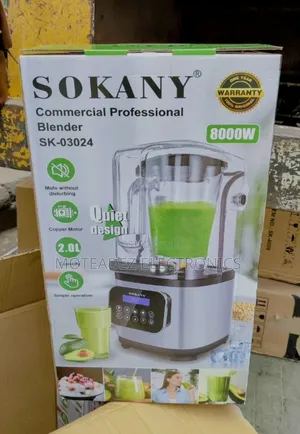Sokany 8000w (2l) Heavy Duty Soundproof Commercial Blender/Grinder