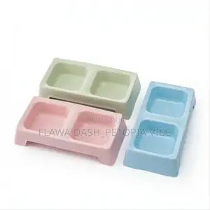 Double Reet Plastic 29cm Dog, Puppy, Cat Food Water Feeding Bowl
