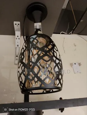 Pendant Light With Broken Lines on Its Body