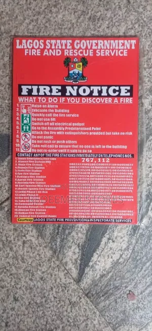 Fire Safety Notice Signage