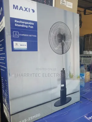 Maxi Rechargeable Standing Fan 18" With 2 Years Warranty