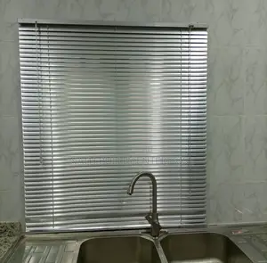 Shiny Silver 25mm Venetian Blinds