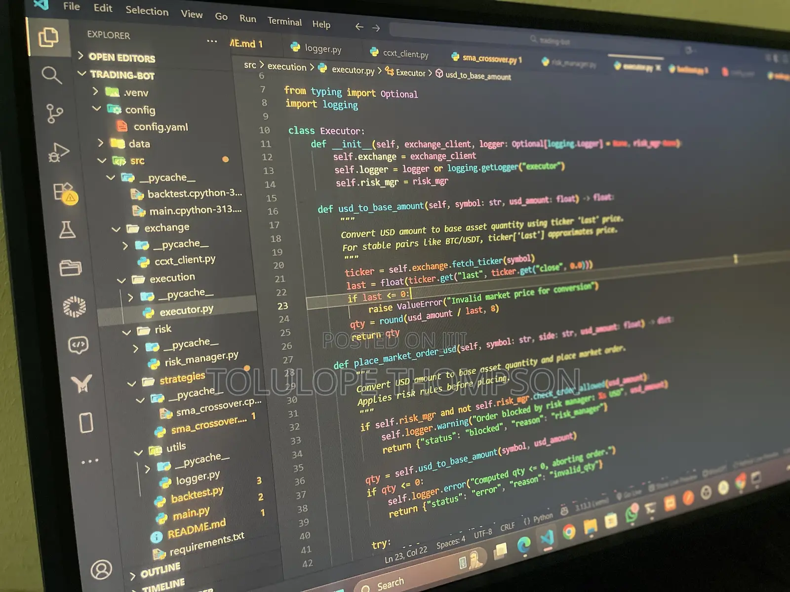 Software Trading Bot and Mobile App Developer