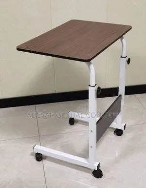 60cm Single Layer Adjustable Laptop Table With Wheels