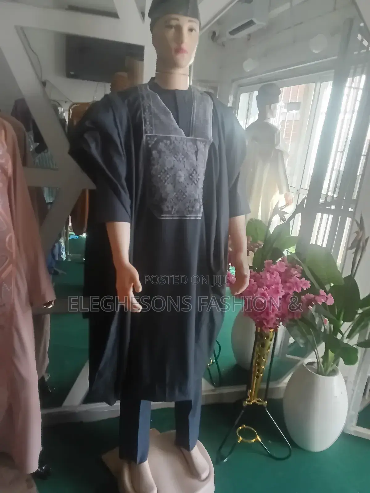 Senator Agbada Wear With Cap
