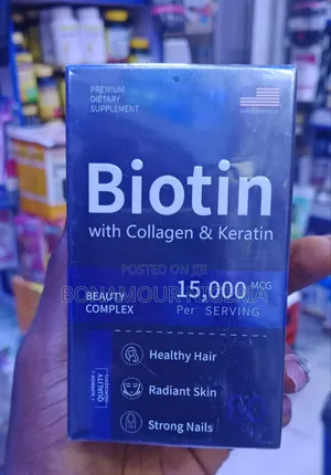 Usa Biotin With Collagen Keratin 15000mcg X60