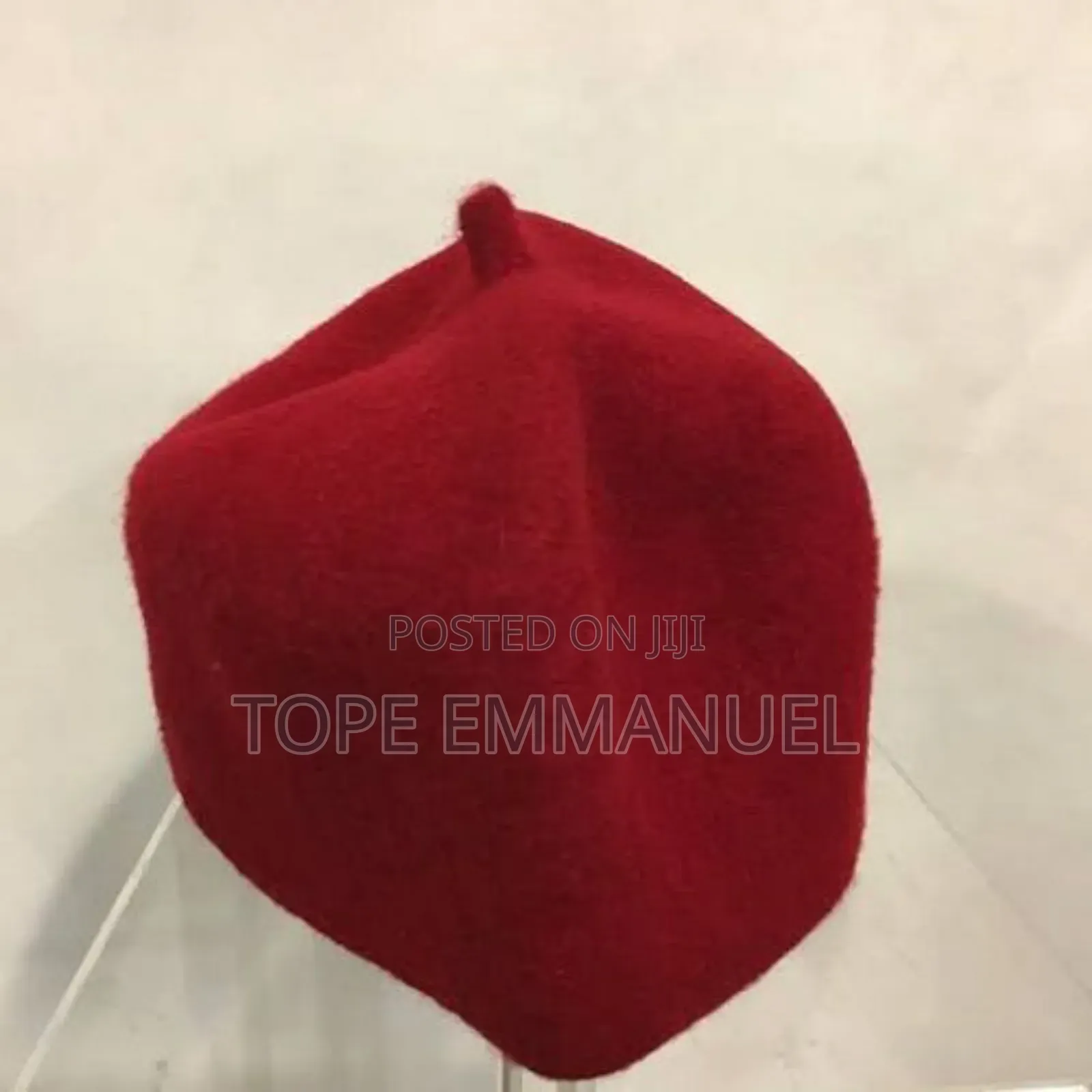 Igbo Red Cap Chief Traditional Cap