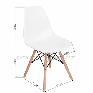 Modern Plastic Dining Chairs – Black White