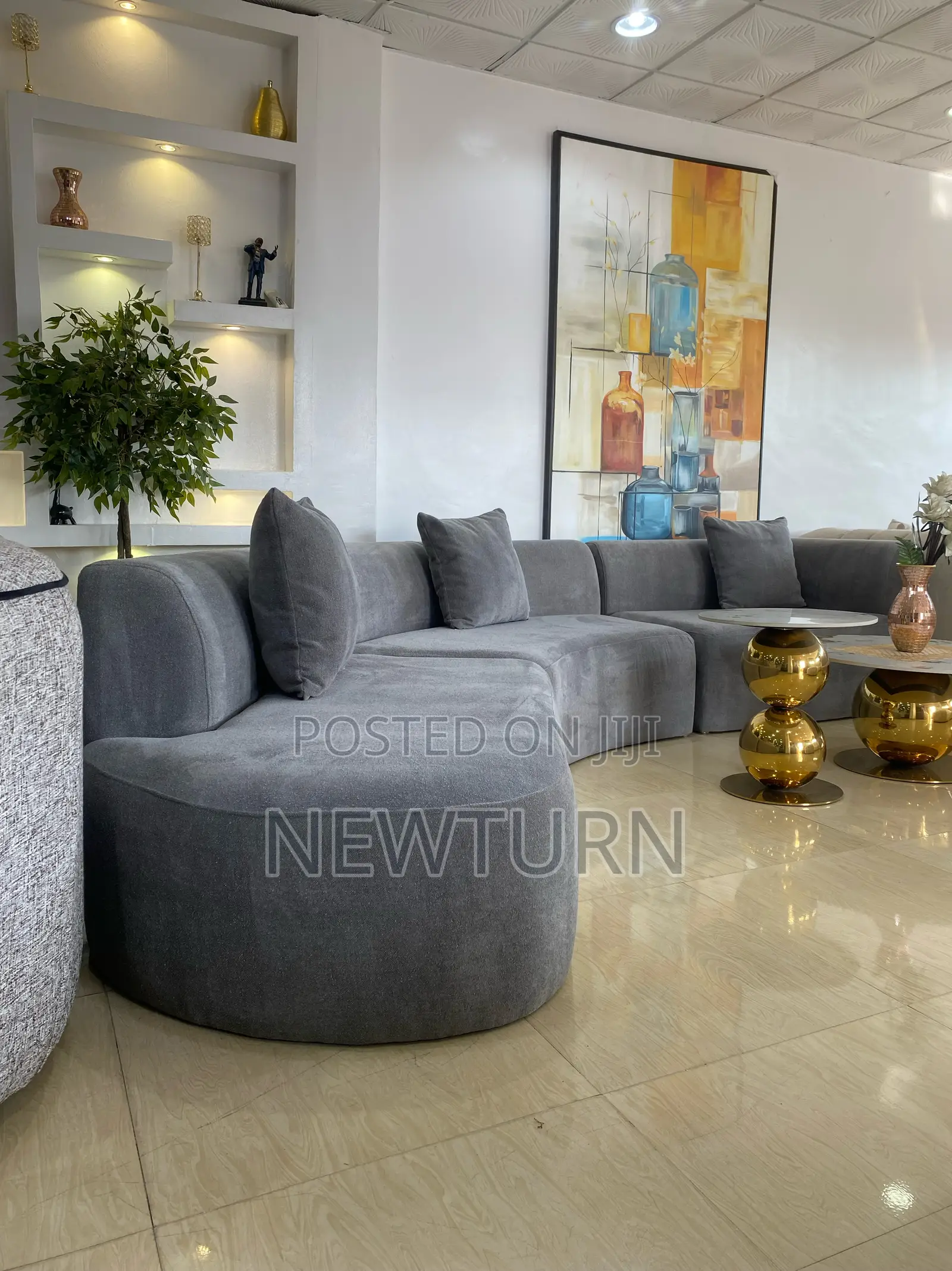 Luxury Quality L Shape Sofas With Center Table.