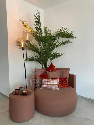 Luxury Single Couch With Stool.