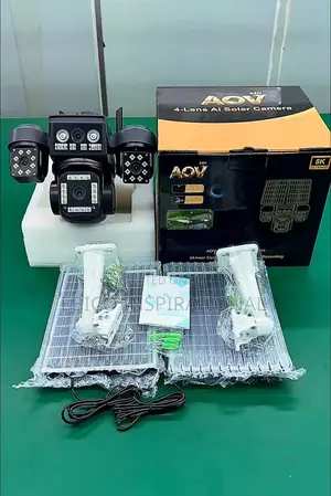 4g Solar Security Camera – 4 Lens, 360° View, Night Vision.