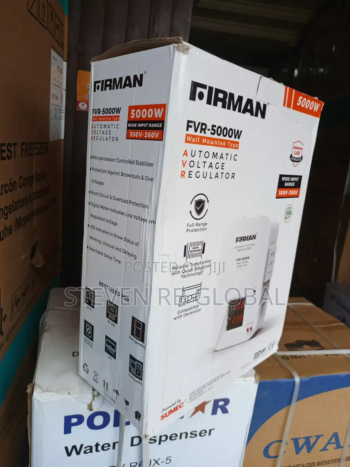 Firman 5000w Wall Mounted Automatic Voltage Stabilizer (Fvr5000w)