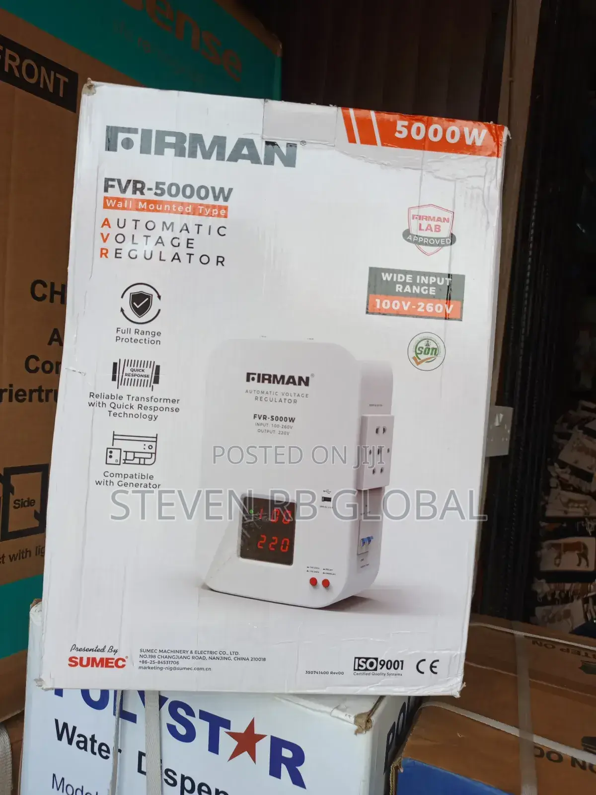 Firman 5000w Wall Mounted Automatic Voltage Stabilizer (Fvr5000w)