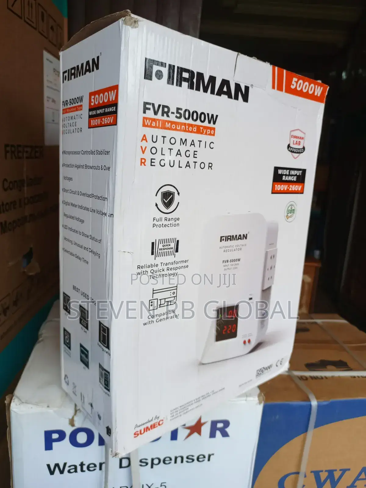 Firman 5000w Wall Mounted Automatic Voltage Stabilizer (Fvr5000w)