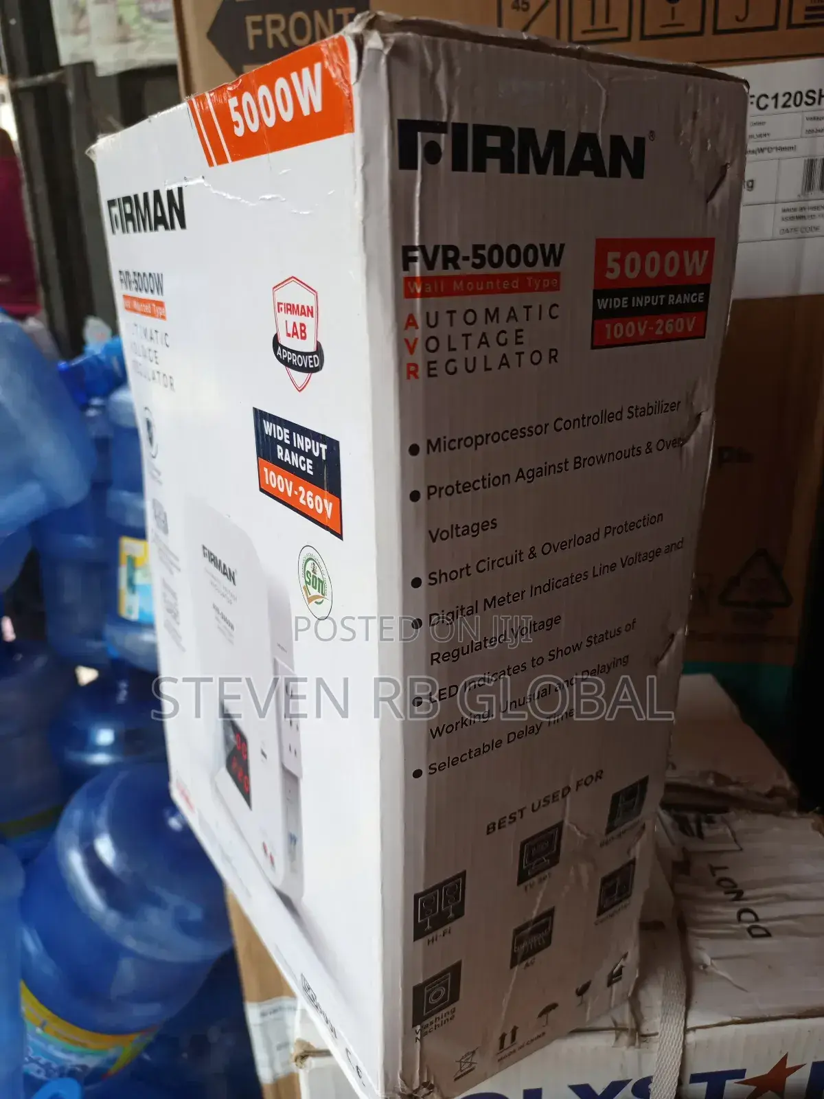 Firman 5000w Wall Mounted Automatic Voltage Stabilizer (Fvr5000w)